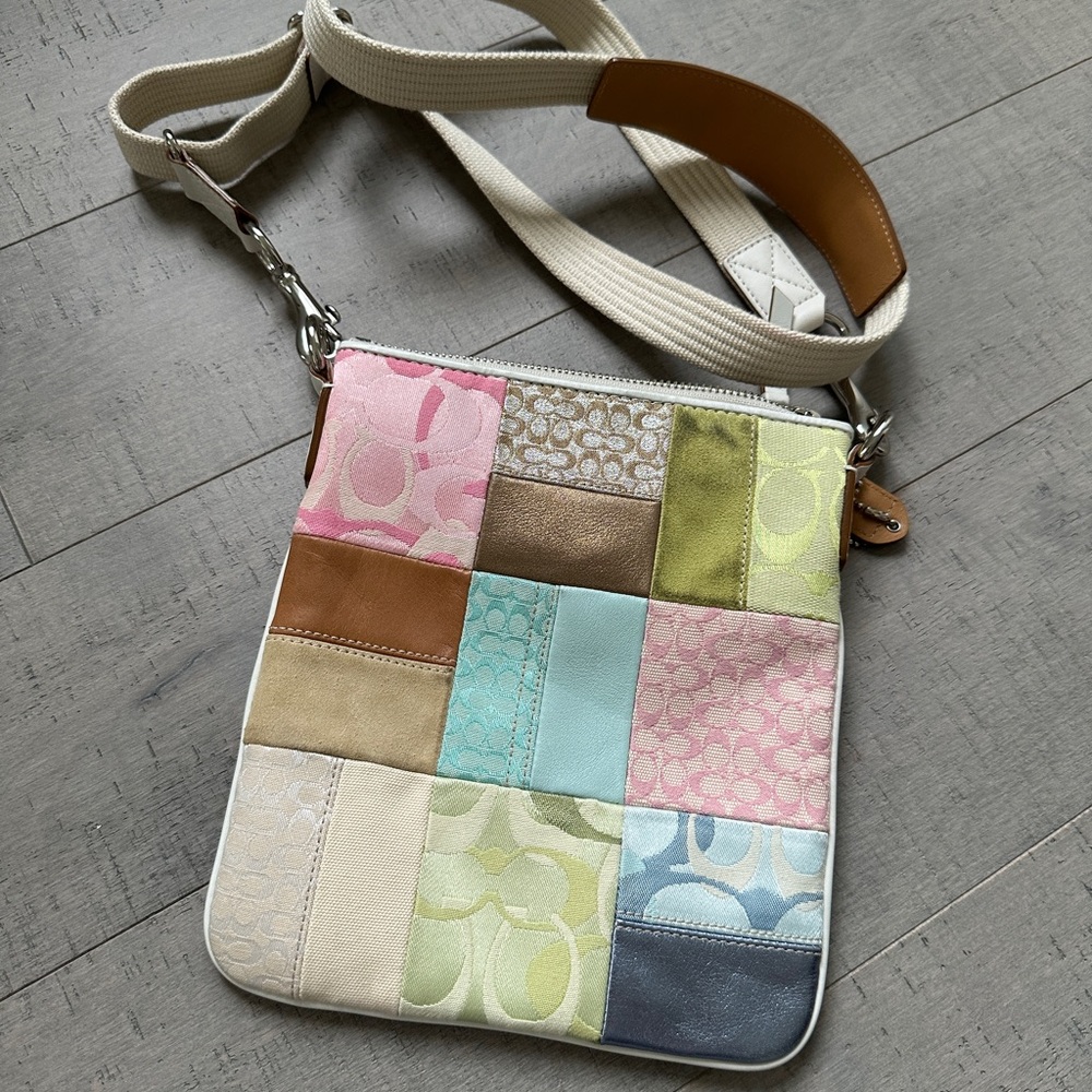 Coach Patchwork Crossbody Bag – Multicolor Signature Print - Picture 2 of 7